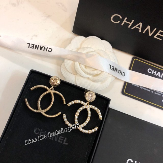 Chanel專櫃新款飾品 香奈兒雙c耳釘耳環 zgb1347